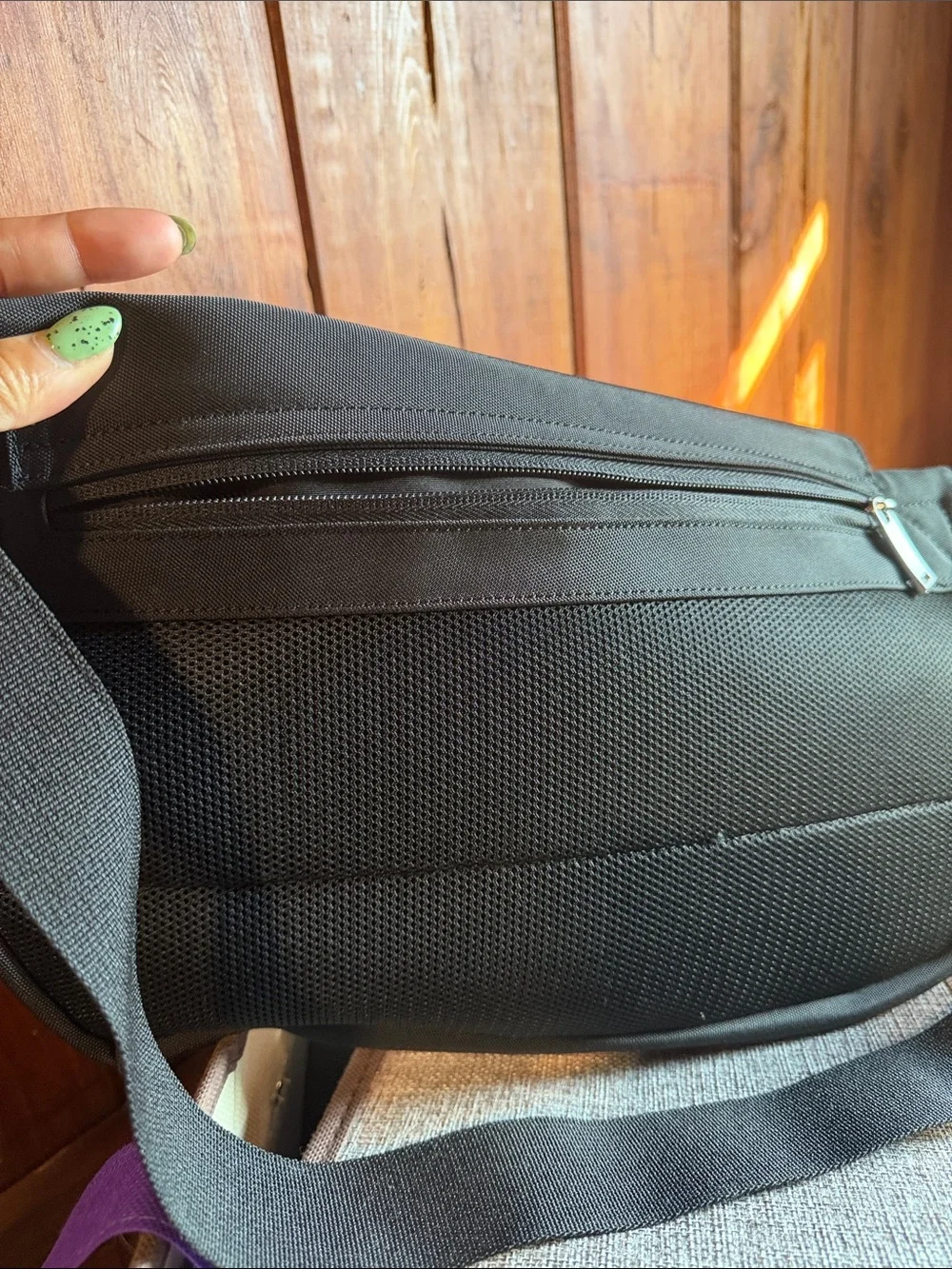 Calvin Klein Black Nylon Messenger Crossbody Bag